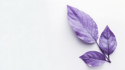 Fragrant lavender leaf isolated on a pristine white backdrop, invoking a sense of calm and relaxation.