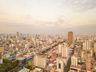 Fototapeta premium the metropolitan city of Phon Phen, Cambodia