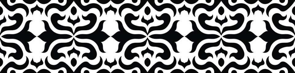 Ethnic border ornament pattern. Geometric oriental seamless pattern. Vintage element vector illustration. Baroque Floral Aztec tribal. Design for frame, textile, fabric, clothing, carpet, background.