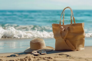 travel  concept - suitcase 3d vacation luggage minimalimus. Beautiful simple AI generated image in 4K, unique.