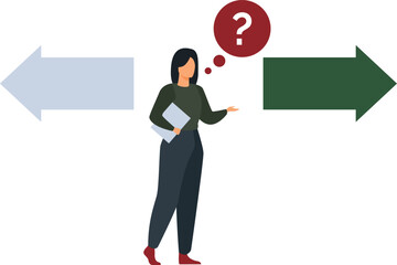 The girl is confused.