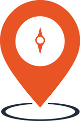 GPS location pin symbol vector illustration