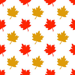 Fototapeta premium seamless pattern with autumn leaves