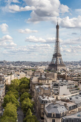 Naklejka premium View of Paris before olympic games in summer