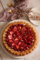 tarte aux fraises et aux framboises