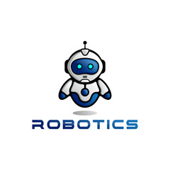 future 3d robot creative vector illustration logo. modern, sophisticated and futuristic
