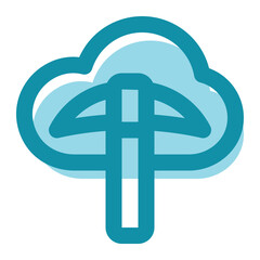 cloud mining icon for illustration