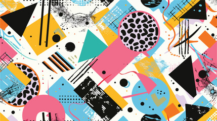 Modern abstract design pattern in retro 80s-90s fashi