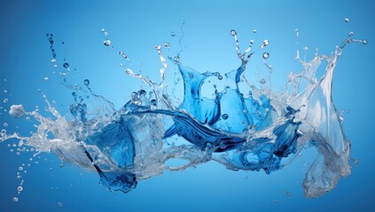 water splash with blue background seamless.