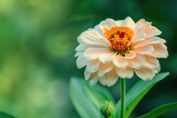 Obraz premium Light green background with beautiful flowers, spring.