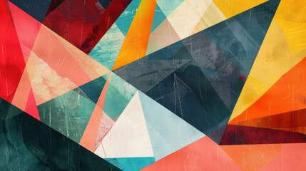 Explore the intriguing world of abstract geometry, where bold lines and sharp angles intersect to form intricate patterns that defy expectation