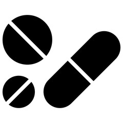 Fototapeta premium capsule solid icon