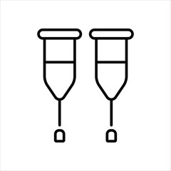 Crutches vector icon