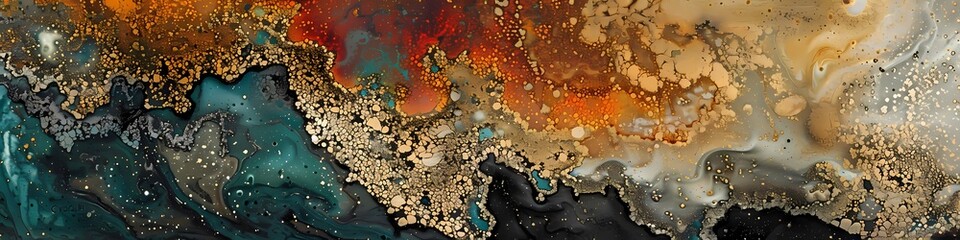 Exquisite mineral-inspired abstract showcasing a rich tapestry of colors and intricate textures.