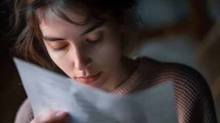 Opening Letter: Woman's Face Close-Up