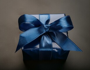 The concept is Father's Day, with a present wrapped in a blue ribbon.