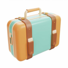 suitcase icon in 3D style on a white background