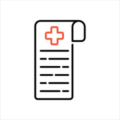 Obraz premium Medical Prescription vector icon