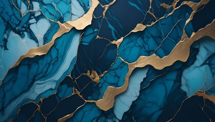 dark blue marble texture with golden veins turquoise marble background wallpaper