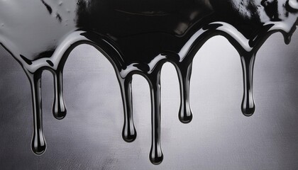 oil or black paint dripping
