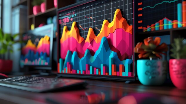 3D comparison chart showing CPM and Cost Per Click CPC metrics