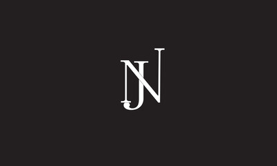  NJ, JN , J , N , Abstract Letters Logo Monogram