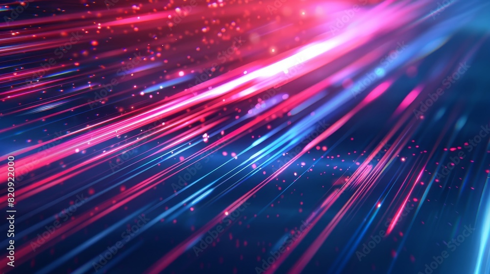 Poster motion light effect abstract background with blue and red dynamic neon race colors. data and network
