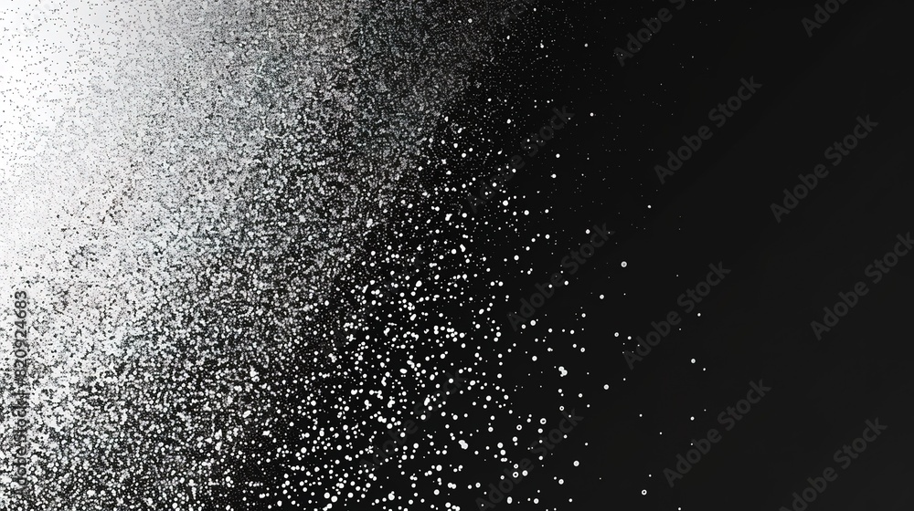 Aufkleber dynamic explosion of abstract particles on black background for art design