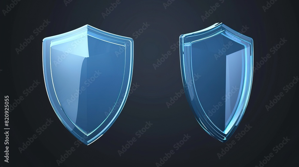 Poster advanced digital cybersecurity shields for advanced data protection