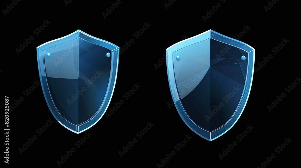 Poster advanced digital cybersecurity shields for advanced data protection