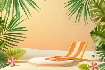 Set of summer travel flyers with beach items and wave. Top view. Vector illustration - Vector - Vector. Beautiful simple AI generated image in 4K, unique.