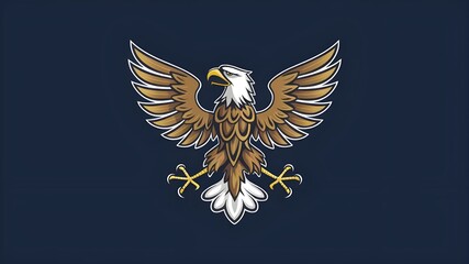 High quality illustration of a eagle, for logo and icons