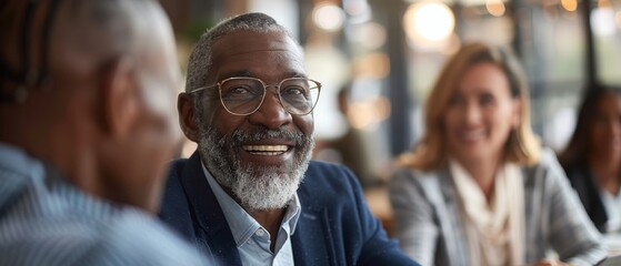 Diverse group at community center discuss life insurance benefits in engaged conversation with brochures