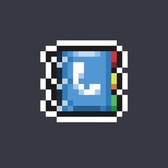 phone book in pixel art style