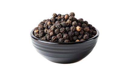 Midnight Spice: A Black Bowl Overflowing With Bold Black Pepper