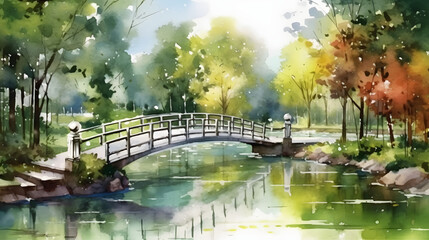 City Parks Watercolor