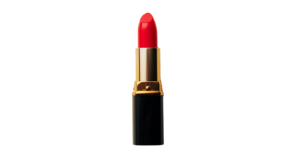 Crimson Elegance: A Lone Red Lipstick on a Blank Canvas