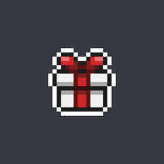 gift box in pixel art style