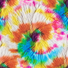 Tie Dye Rainbow Round. Circle Tiedye Pattern. Seamless Spiral Pattern. 1960 Bright Texture. Swirl Tie Dye. Blue Color Swirl Pattern. Vector Rainbow Print. Blue Tie Dye. Rainbow Tie Dye.
