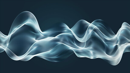 Develop a vector illustration of sound waves oscillating in a dynamic, wave-like formation.