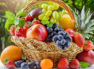 Basket full of fruits