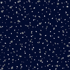 Seamless Terrazzo Pattern. Blue Vector Floor Background. Marble Blue Granite Texture. Mosaic Venetian Terrazo Design. Terrazzo Blue Marble Texture. Stone Seamless Irregular Art. Glass Abstract Print