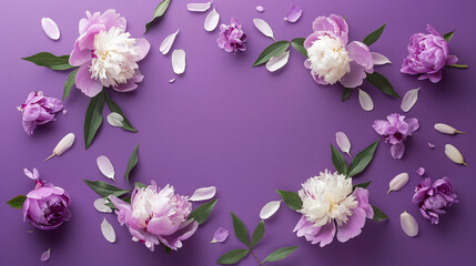 Purple Background with Floral Frame