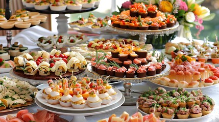 Fototapeta premium buffet with snacks