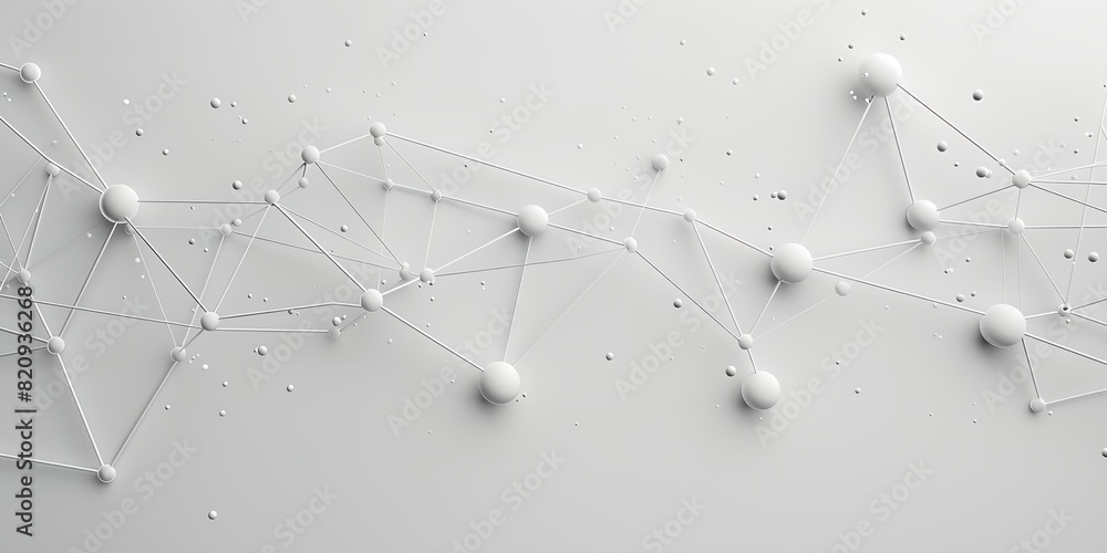 Poster a white background with a lot of dots and lines on it