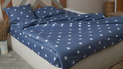bed in hotel room