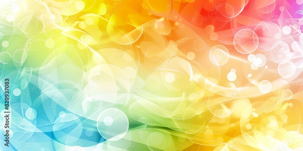 Poster a colorful background with circles and bubbles
