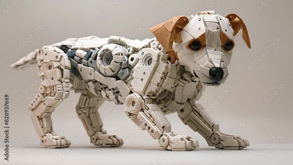 Poster This robot dog created entirely from bricks. Robot Dog