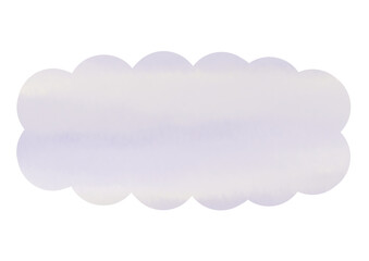 水彩風　シンプル　ふきだし　雲形　装飾　