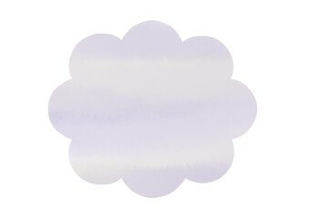 水彩風　シンプル　ふきだし　雲形　装飾　